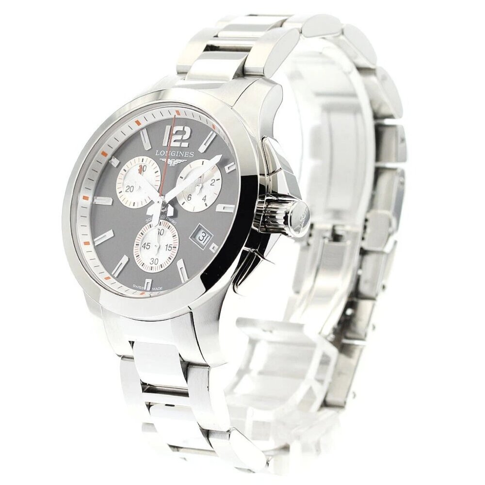 LONGINES Conquest L3.379.4 Chronograph gray Dial Quartz Men's Watc